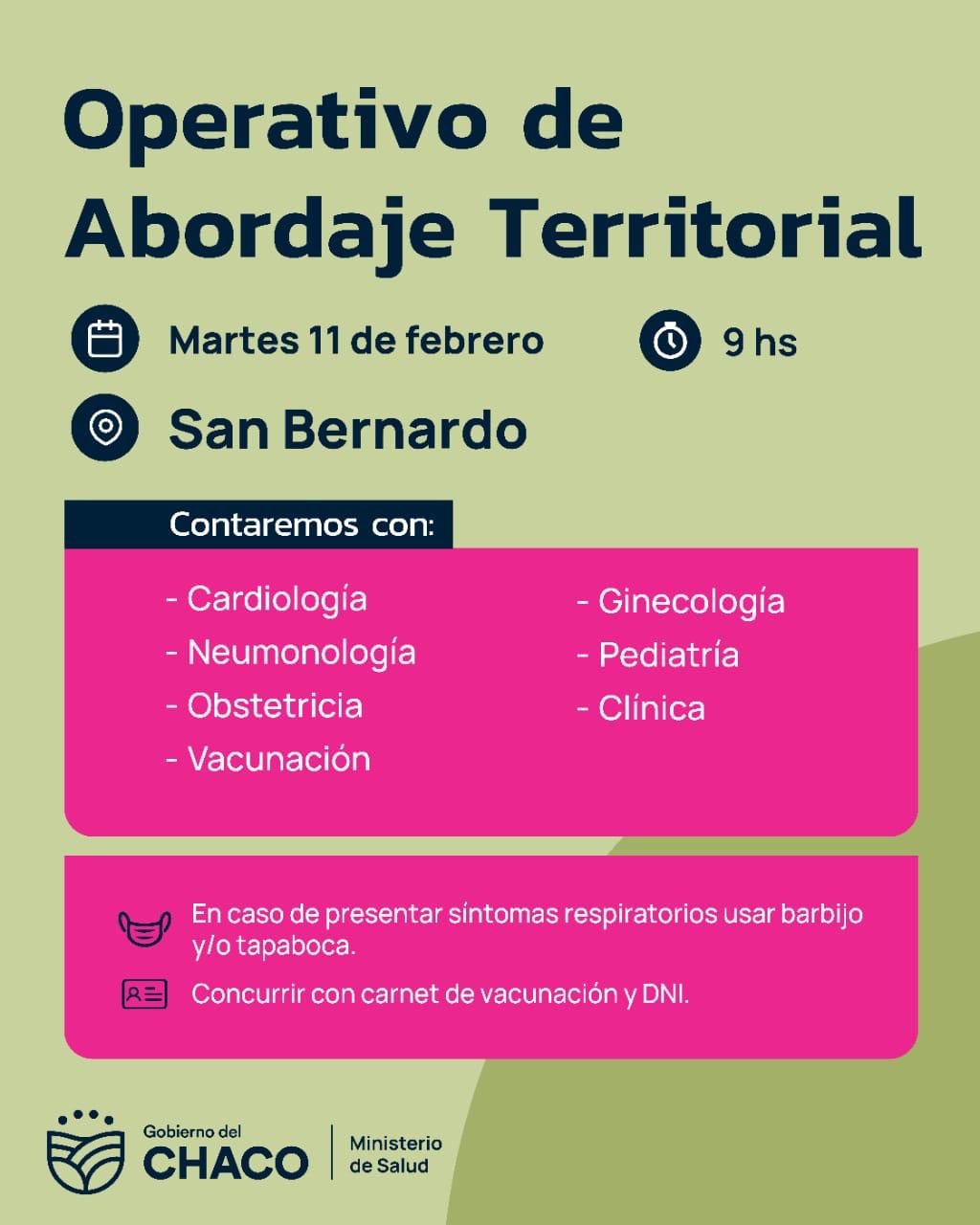 Operativo de Abordaje Territorial en San Bernardo