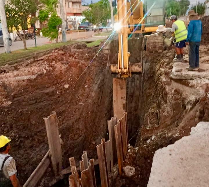 VILLA ÁNGELA: SAMEEP AVANZA CON EL RECAMBIO DE CAÑERÍAS DE CLOACAS