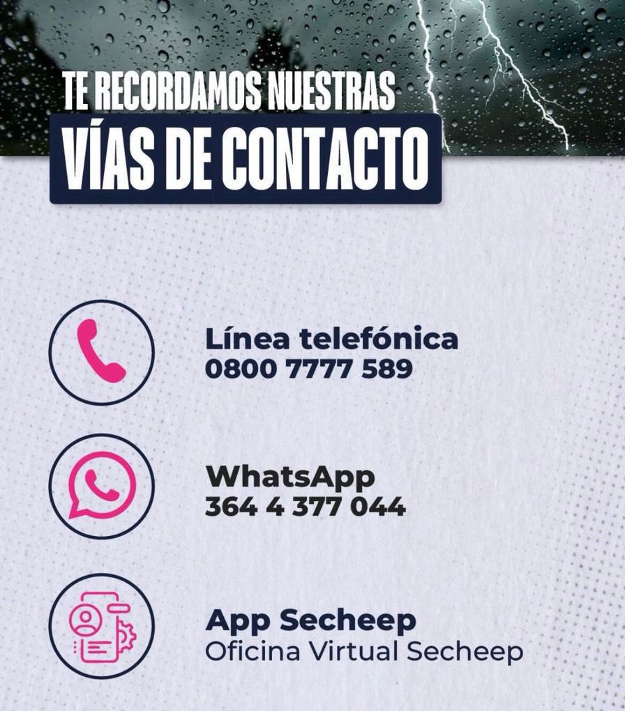 ANTE LAS LLUVIAS, SECHEEP REITERA RECOMENDACIONES PARA PRIORIZAR LA SEGURIDAD