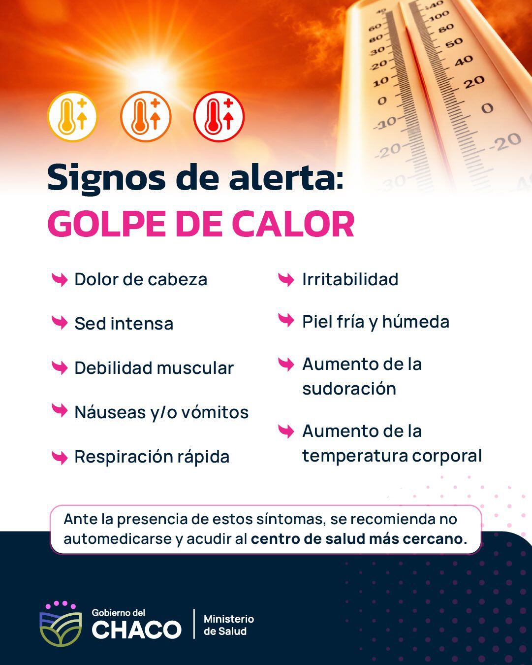 SALUD REFUERZA RECOMENDACIONES ANTE LAS ALTAS TEMPERATURAS
