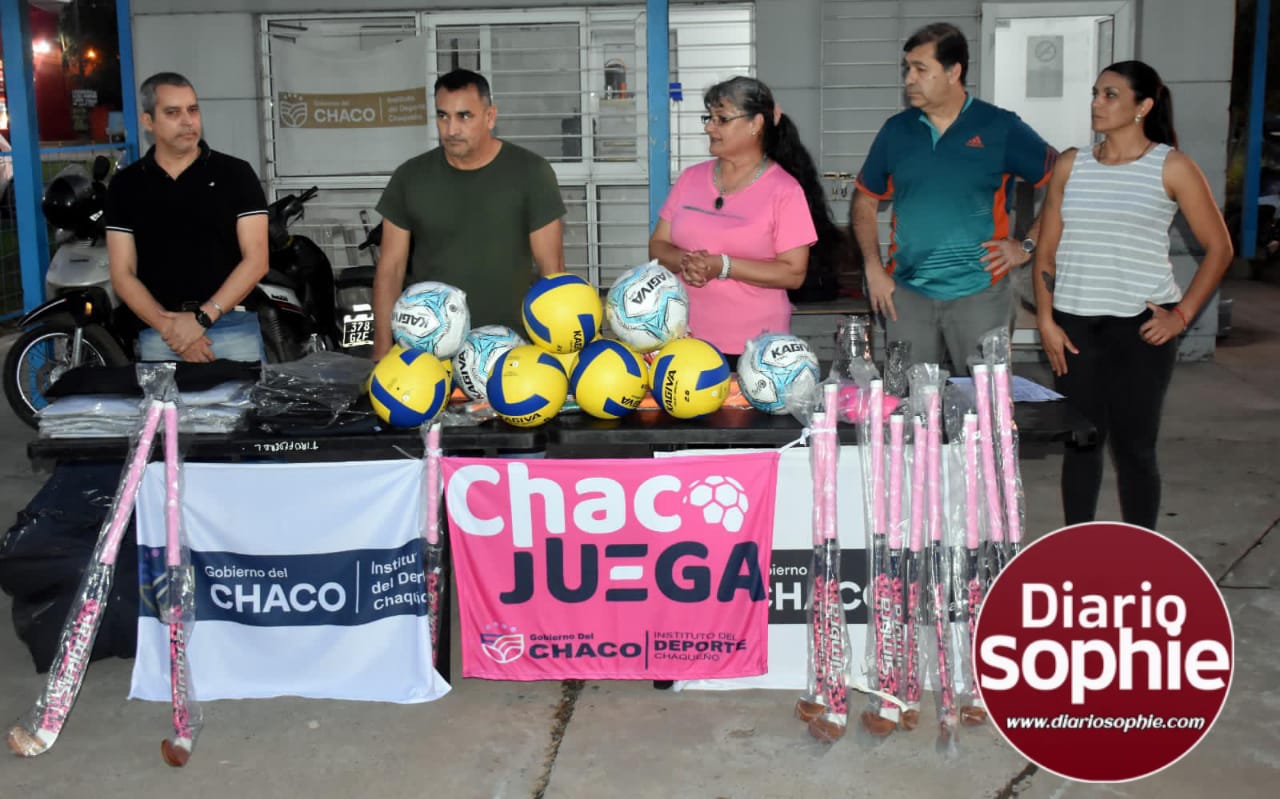 EL INSTITUTO DEL DEPORTE CHAQUEÑO ENTREGÓ ELEMENTOS EN EL PARQUE URBANO TIRO FEDERAL