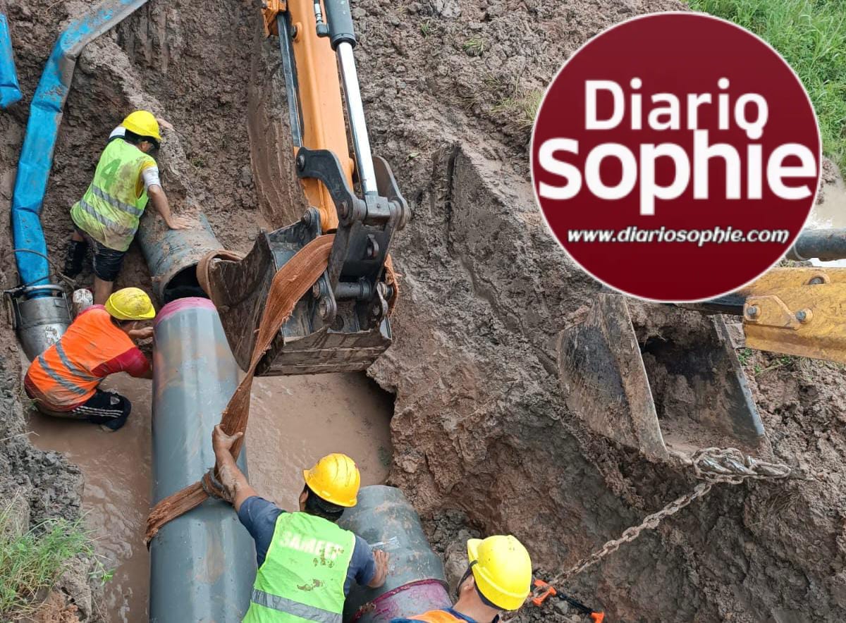 SAMEEP CULMINÓ LA REPARACIÓN DEL ACUEDUCTO NORTE Y SE RESTABLECE EL SERVICIO DE AGUA POTABLE EN DISTINTOS PUNTOS DE BARRANQUERAS Y RESISTENCIA