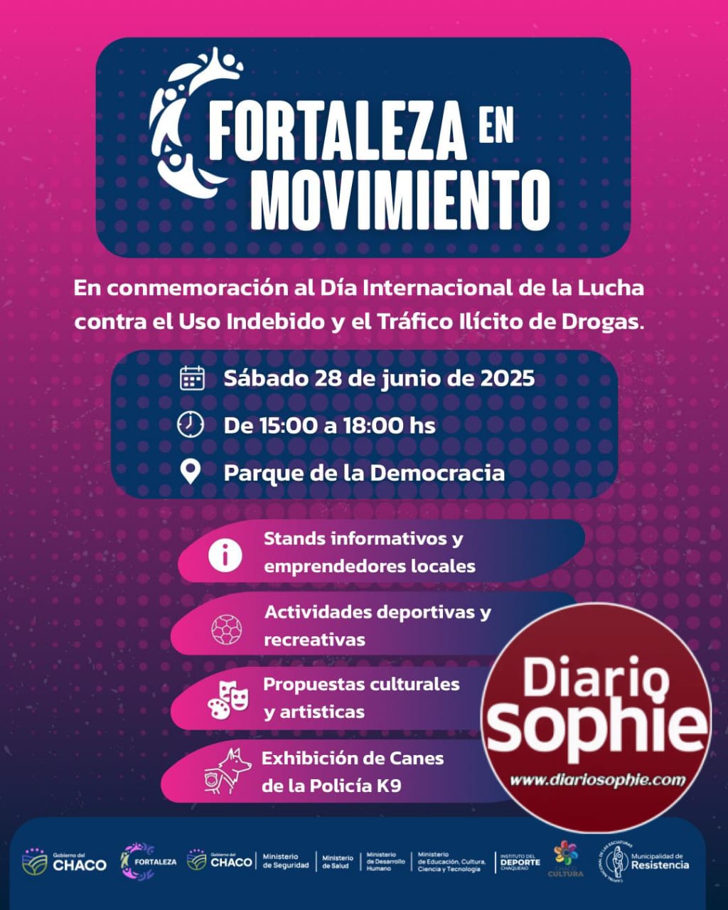 FORTALEZA EN MOVIMIENTO: JORNADA POR EL DÍA INTERNACIONAL DE LA LUCHA CONTRA LAS DROGAS