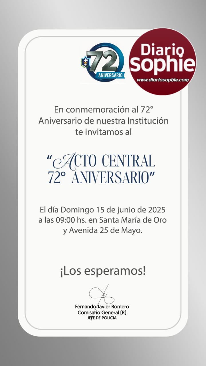 72 AÑOS: LA POLICÍA DEL CHACO INVITA A LA CIUDADANÍA A PARTICIPAR DE SU ACTO ANIVERSARIO