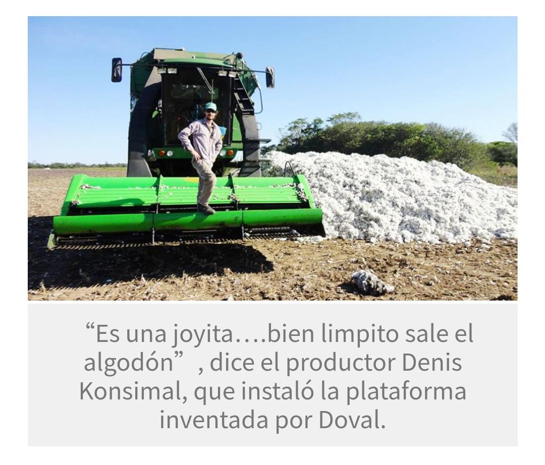 Chaco tiene patente del sistema de prelimpieza de algodón