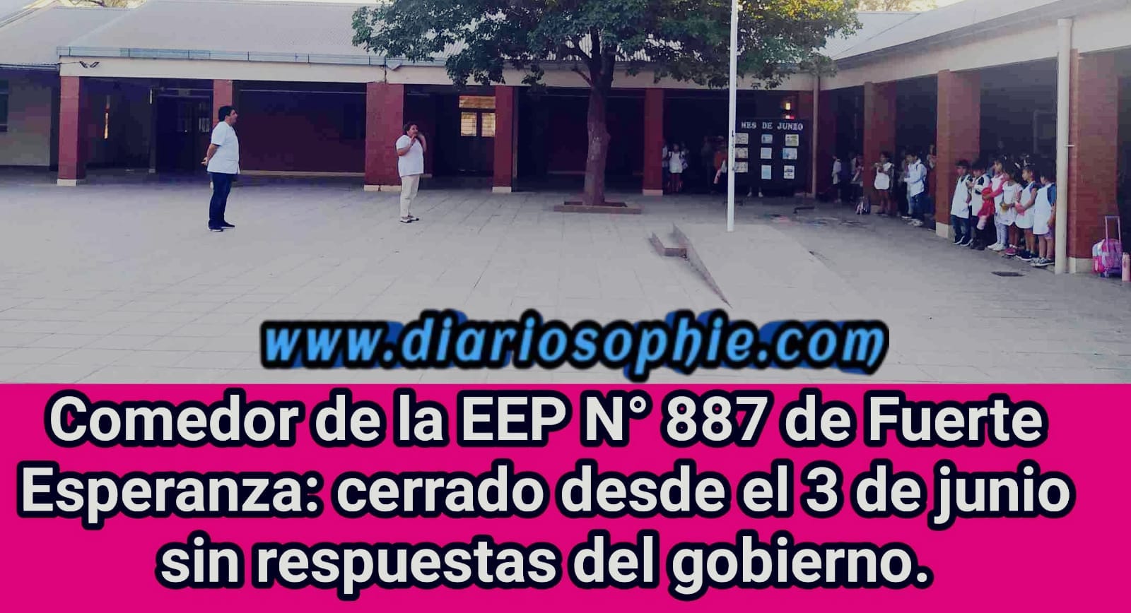 Comedor de la EEP N° 887 de Fuerte Esperanza: cerrado desde el 3 de junio sin respuestas del gobierno.