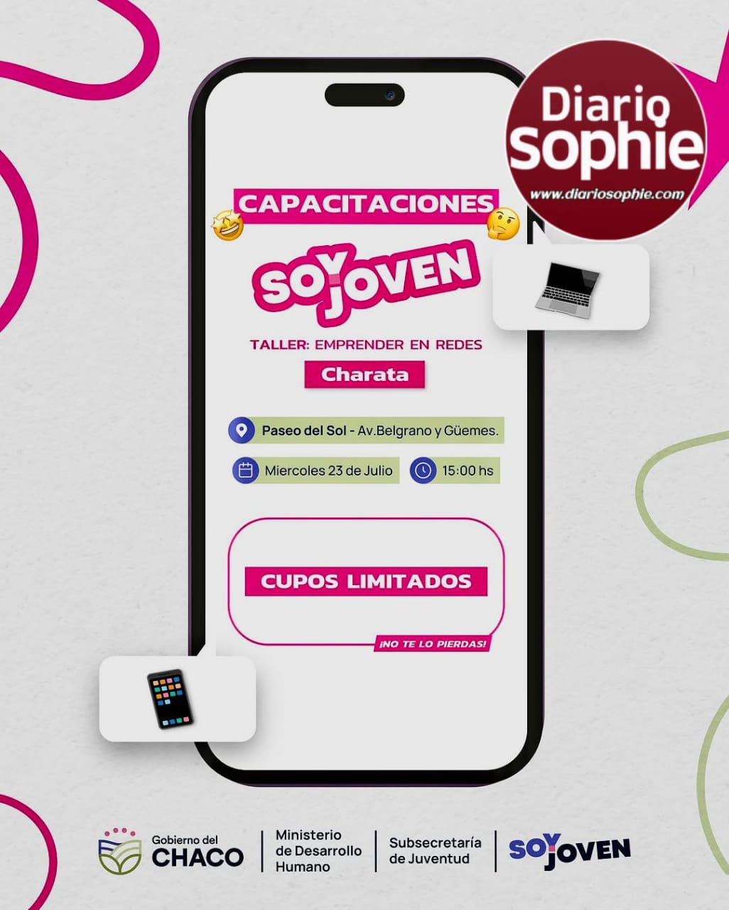 ”SOY JOVEN” LLEGA A CHARATA CON EL TALLER “EMPRENDER EN REDES” PARA POTENCIAR PROYECTOS DIGITALES