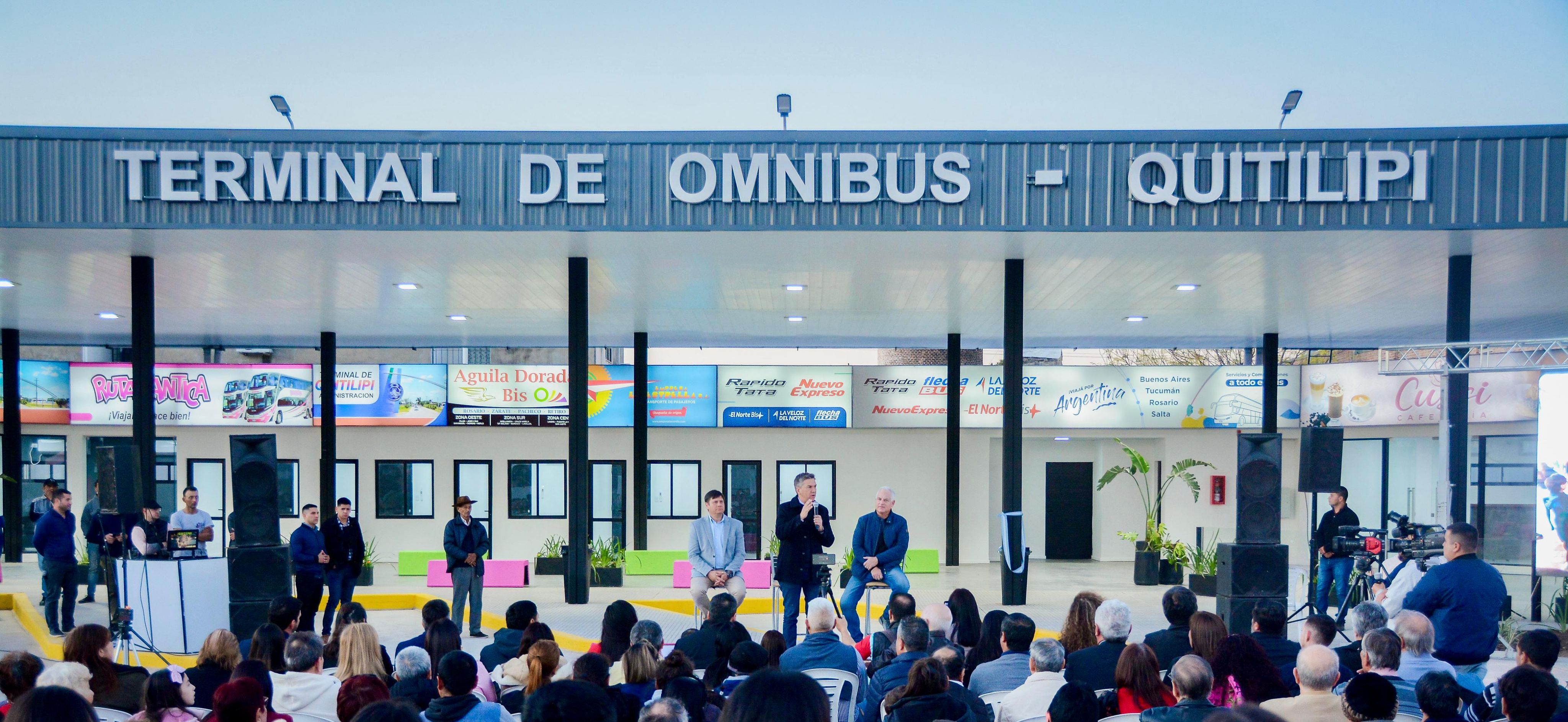 QUITILIPI: EL GOBERNADOR ZDERO INAUGURÓ LA TERMINAL DE ÓMNIBUS Y EL MUNICIPIO LOCAL YA LA PONE EN FUNCIONAMIENTO