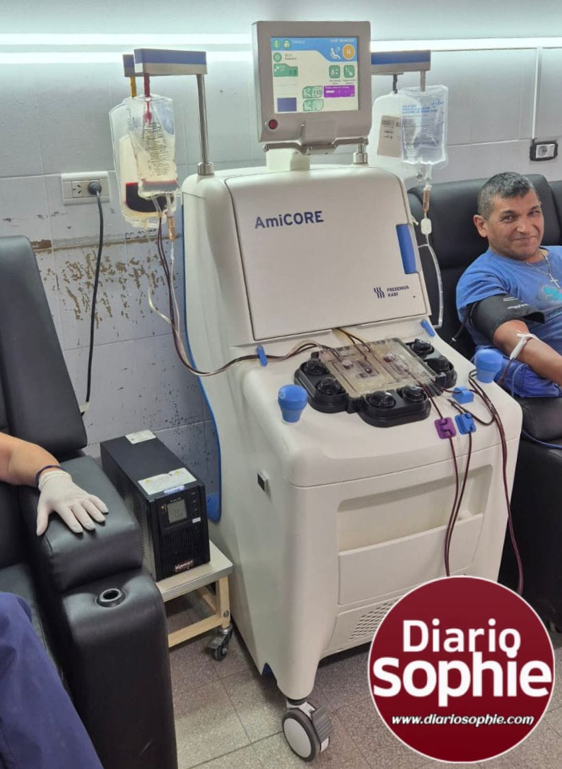 SALUD REALIZÓ LA PRIMERA COLECTA DE PLAQUETAS CON EL NUEVO EQUIPO DE PLAQUETOFÉRESIS
