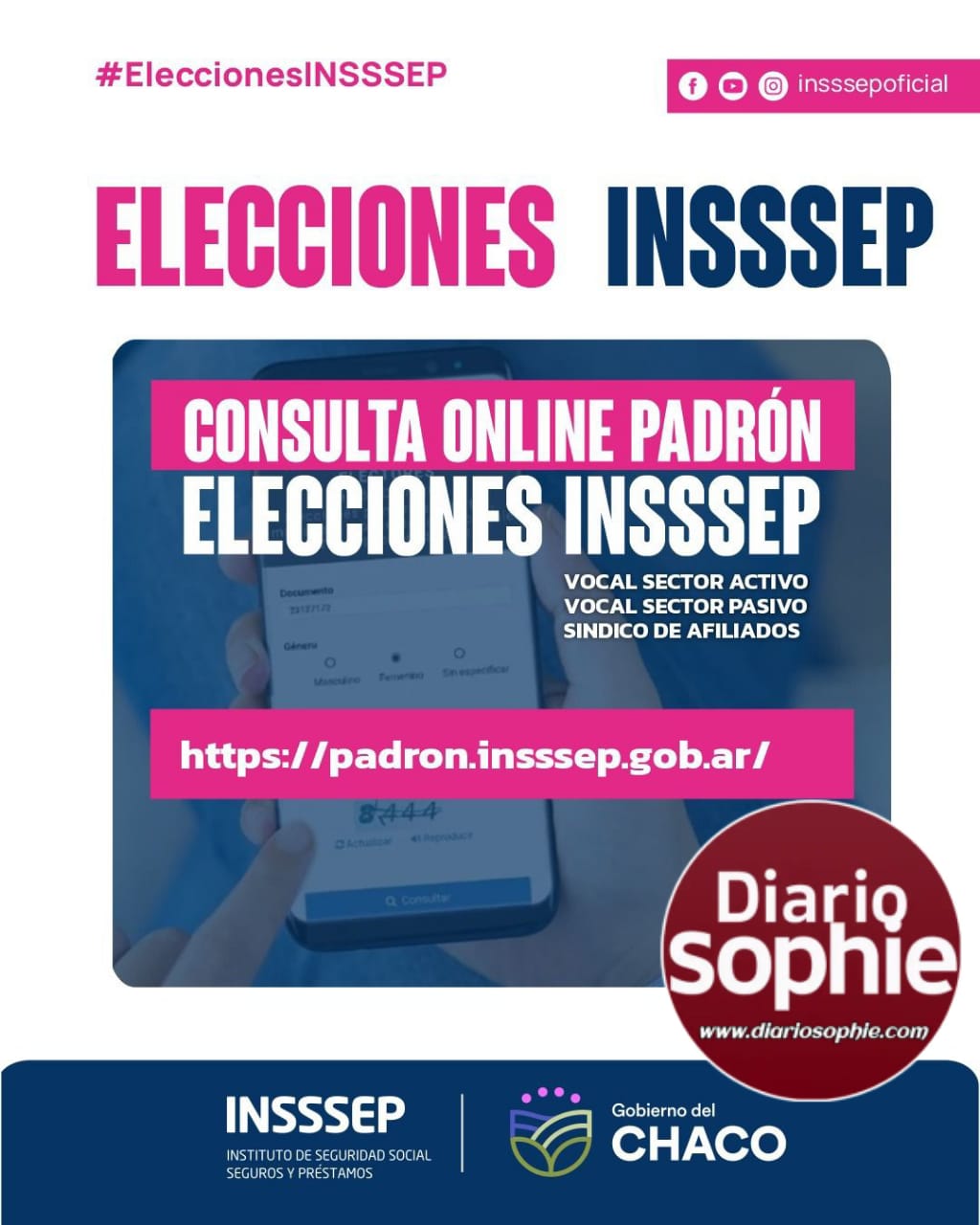 INSSSEP: YA ESTÁ DISPONIBLE EL PADRÓN PARA LAS ELECCIONES DE VOCALES Y SÍNDICO