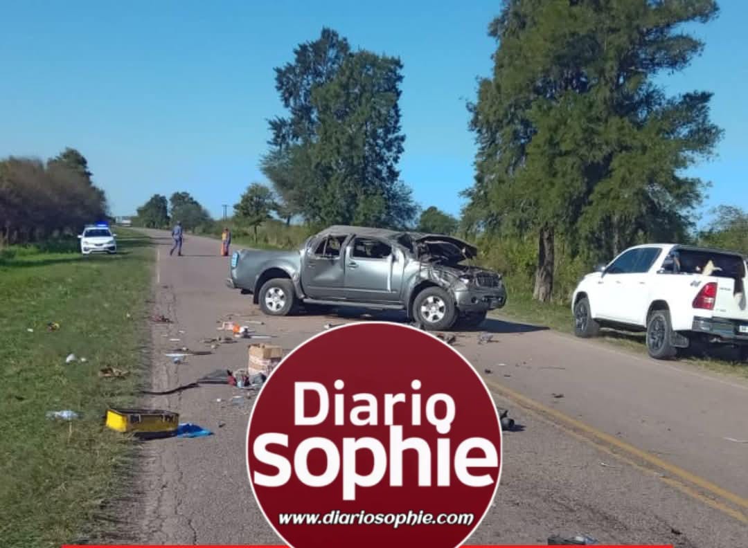🔴ACCIDENTE VIAL EN RUTA 95: UN VECINO DE CORONEL DU GRATY VOLCÓ CON SU CAMIONETA