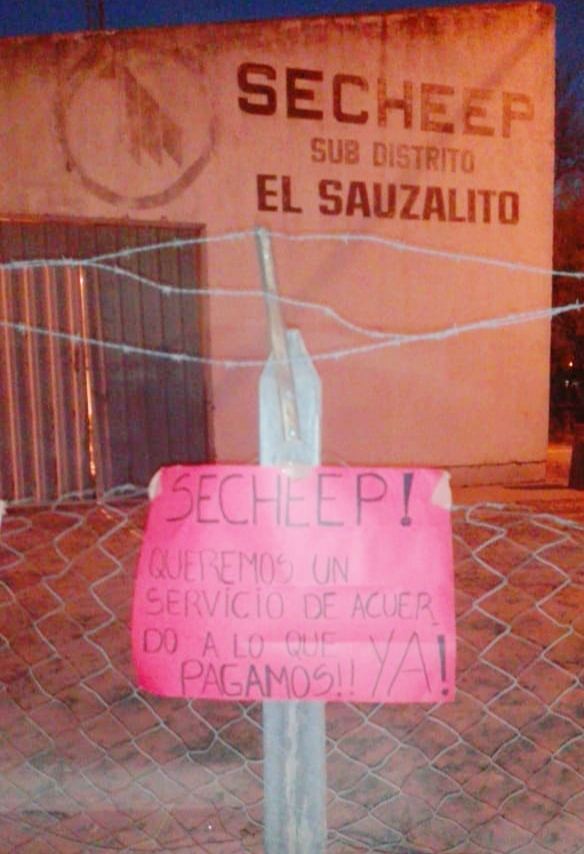 El Sauzalito: Vecinos Reclaman por mejoras en el Suministro Eléctrico