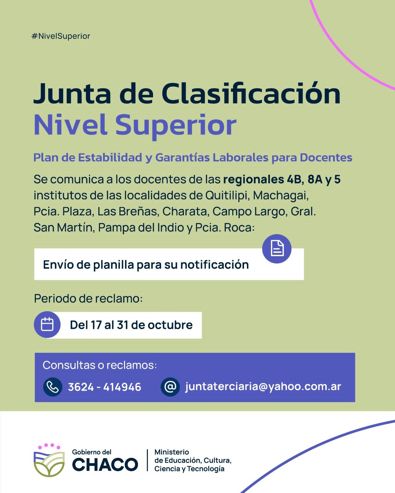 PLAN DE ESTABILIDAD LABORAL DOCENTE: NUEVAS REGIONALES RECIBEN PLANILLA DE LA JUNTA DE NIVEL SUPERIOR