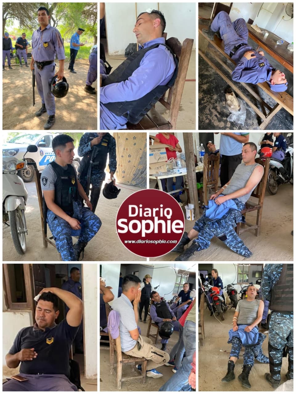 VILLA RÍO BERMEJITO: IMPRESIONANTE CANTIDAD DE POLICÍAS HERIDOS.