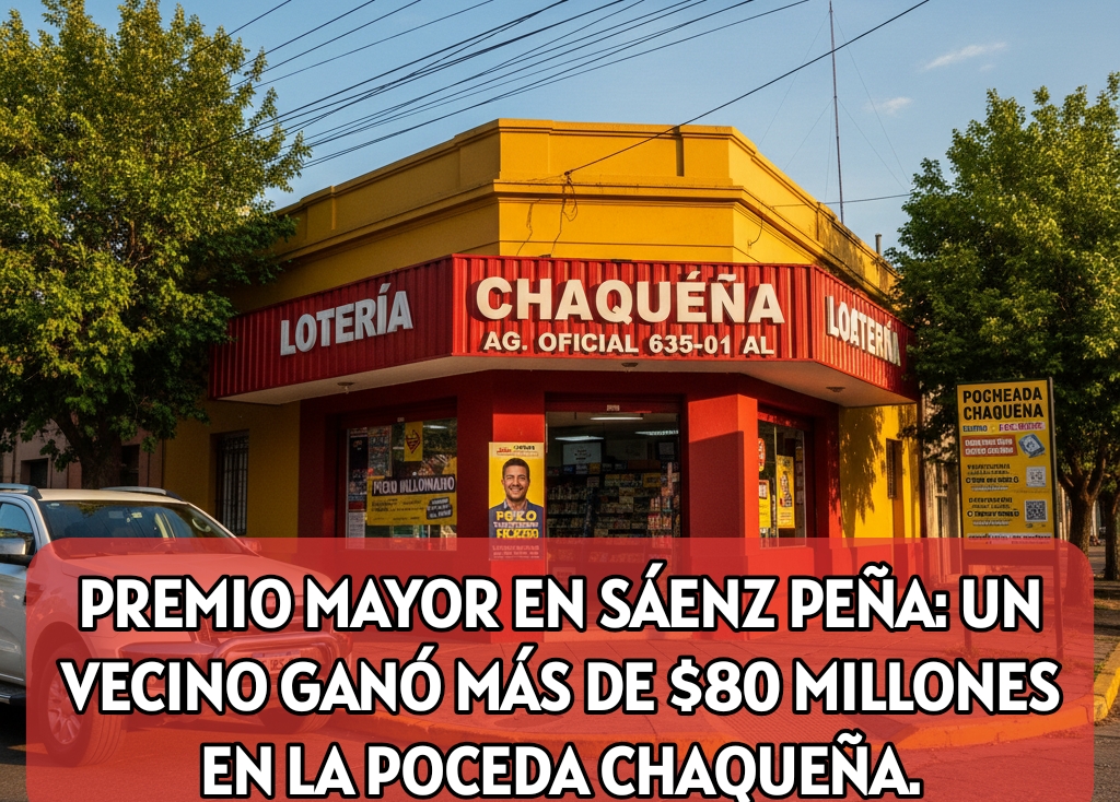 PREMIO MAYOR EN SÁENZ PEÑA: UN VECINO GANÓ MÁS DE $80 MILLONES EN LA POCEDA CHAQUEÑA.