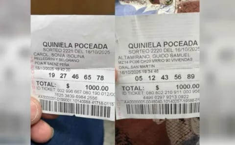 LA QUINIELA POCEADA CHAQUEÑA DEJA DOS NUEVOS GANADORES MILLONARIOS. DOS AFORTUNADOS, UNA EMPLEADA MUNICIPAL Y UN ALBAÑIL, SE REPARTIERON MÁS DE 294 MILLONES DE PESOS EN PREMIOS.