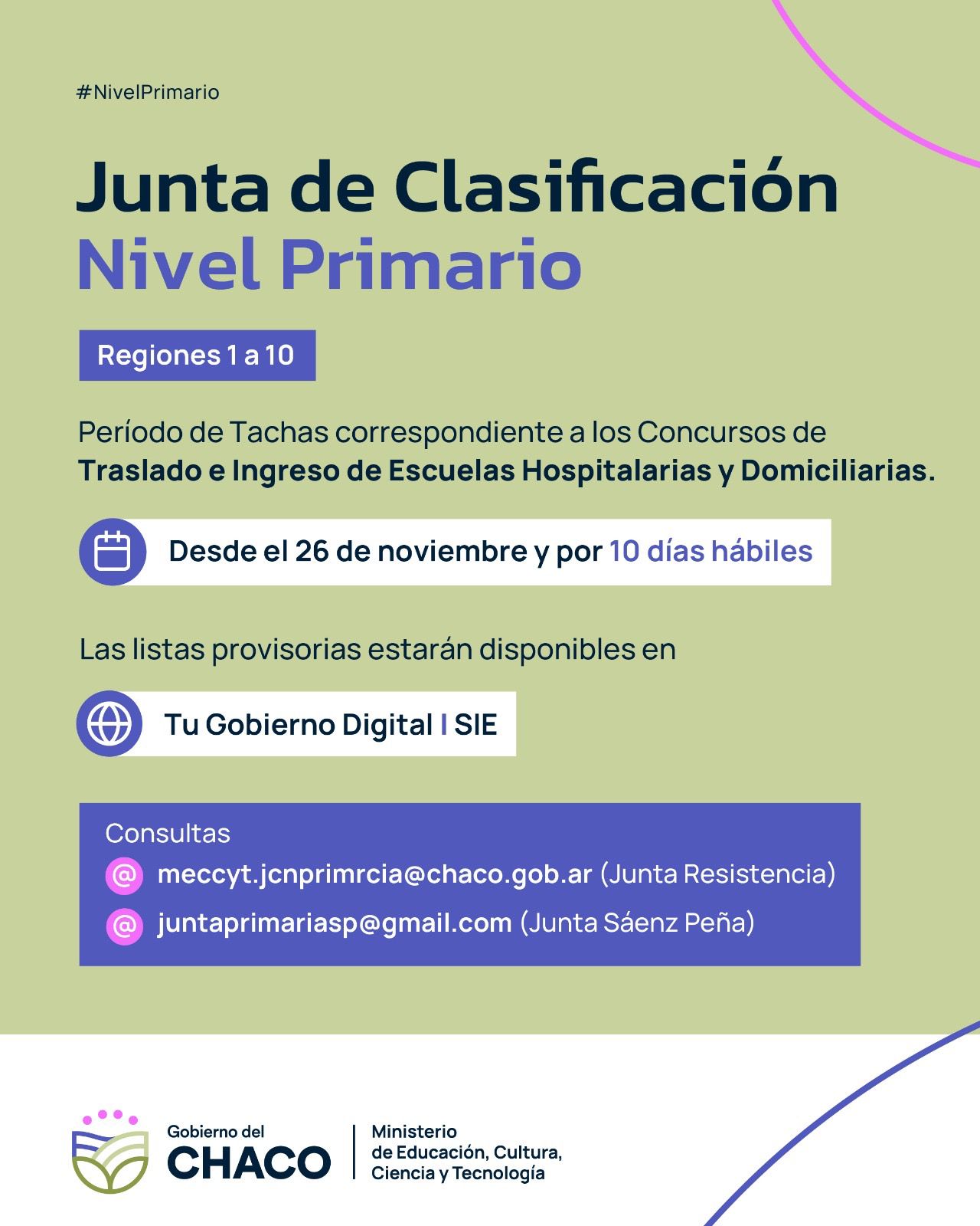 NIVEL PRIMARIO: ABRE PERIODO DE TACHAS PARA CONCURSOS DE ESCUELAS HOSPITALARIAS