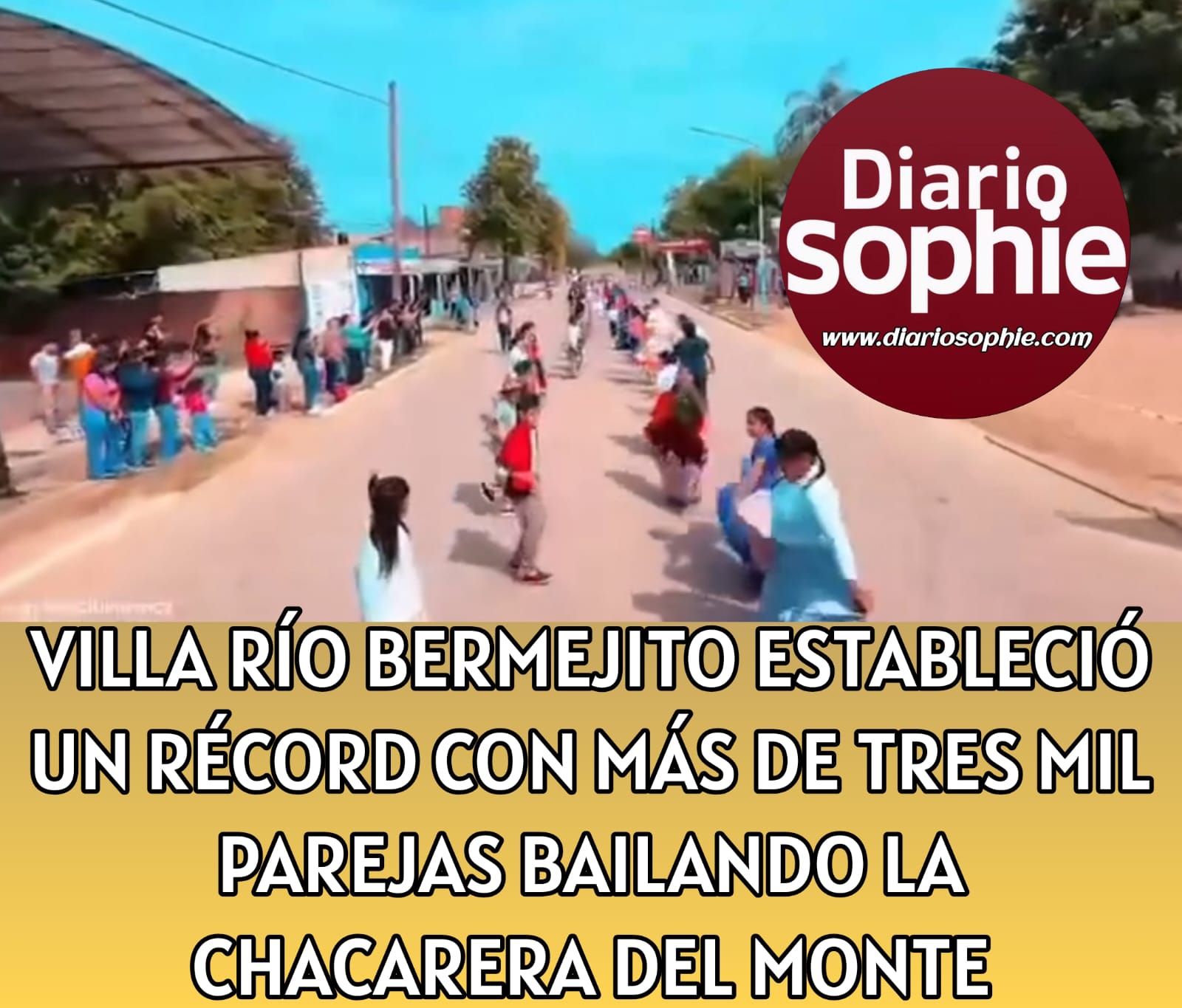 VILLA RÍO BERMEJITO ESTABLECIÓ UN RÉCORD CON MÁS DE TRES MIL PAREJAS BAILANDO LA CHACARERA DEL MONTE