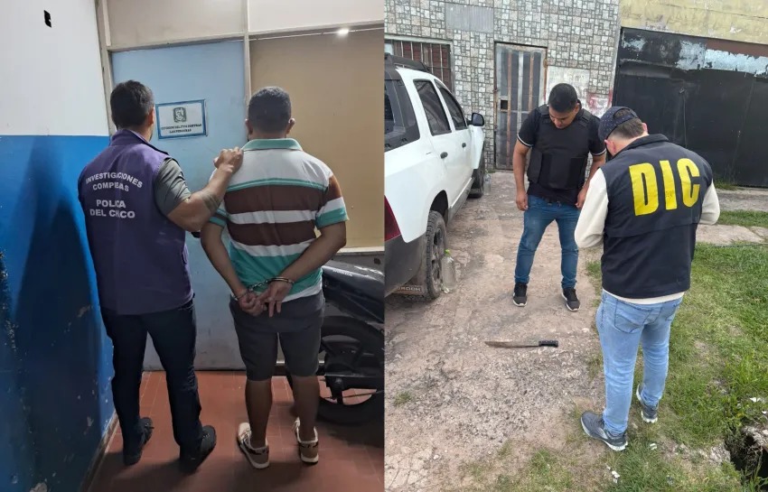 AMENAZÓ A SUS VECINOS CON UN MACHETE POR UNA PELEA ENTRE SUS PERROS EN BARRANQUERAS