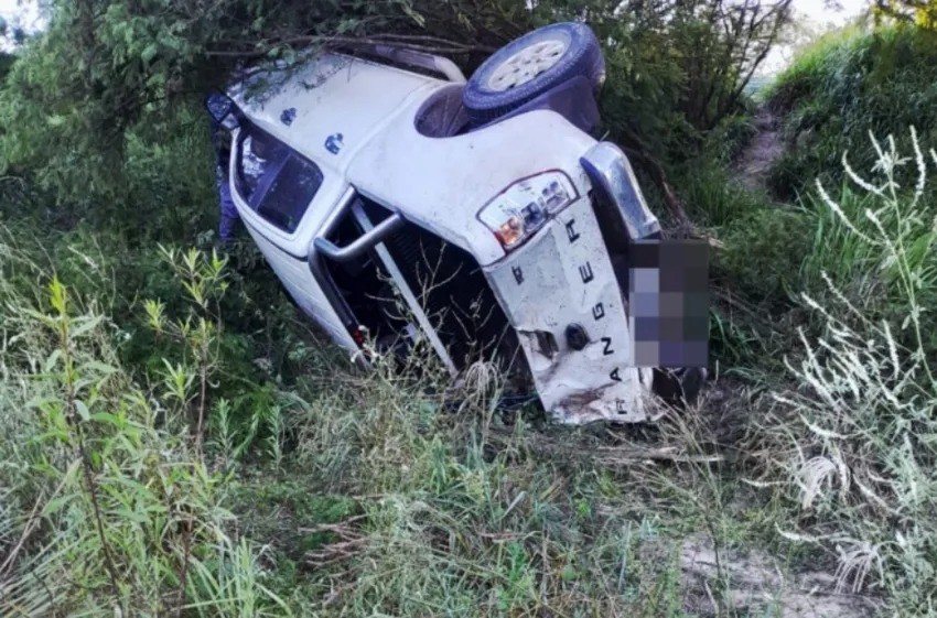 CAMIONETA DESPISTÓ Y VOLCÓ EN RUTA 16 AL INTENTAR ESQUIVAR CABALLOS SUELTOS