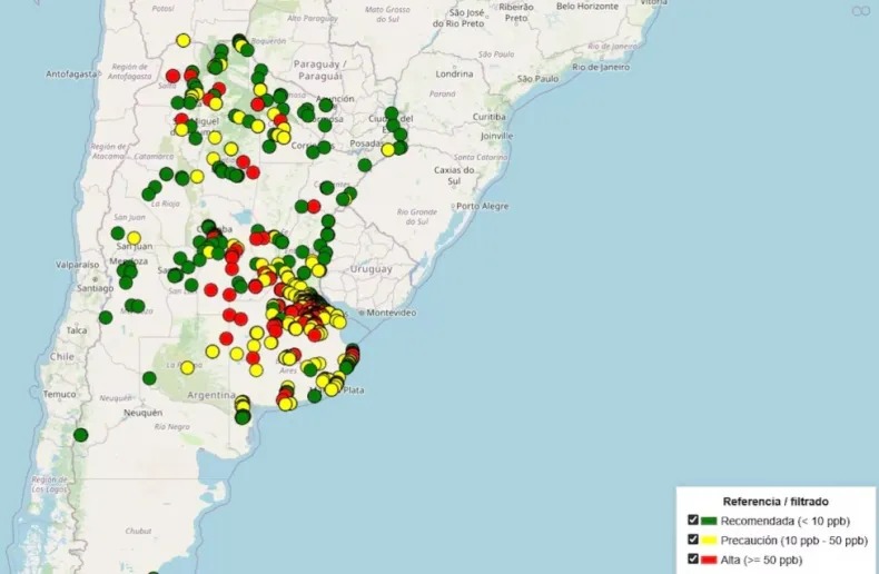 EL IMPENETRABLE: DETECTAN ALTO NIVEL DE ARSÉNICO EN AGUA POTABLE DEL PAÍS, CHACO ENTRE ELLAS