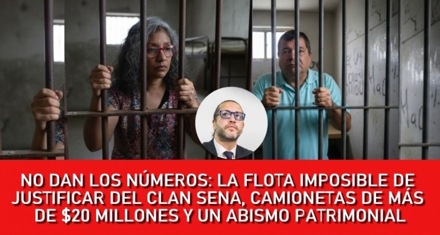 NO DAN LOS NÚMEROS: LA FLOTA IMPOSIBLE DE JUSTIFICAR DEL CLAN SENA, CAMIONETAS DE MÁS DE $20 MILLONES Y UN ABISMO PATRIMONIAL