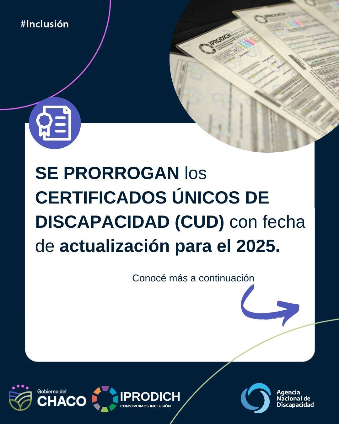 SE PRORROGAN LOS CUD CON FECHA DE ACTUALIZACIÓN PARA EL 2025