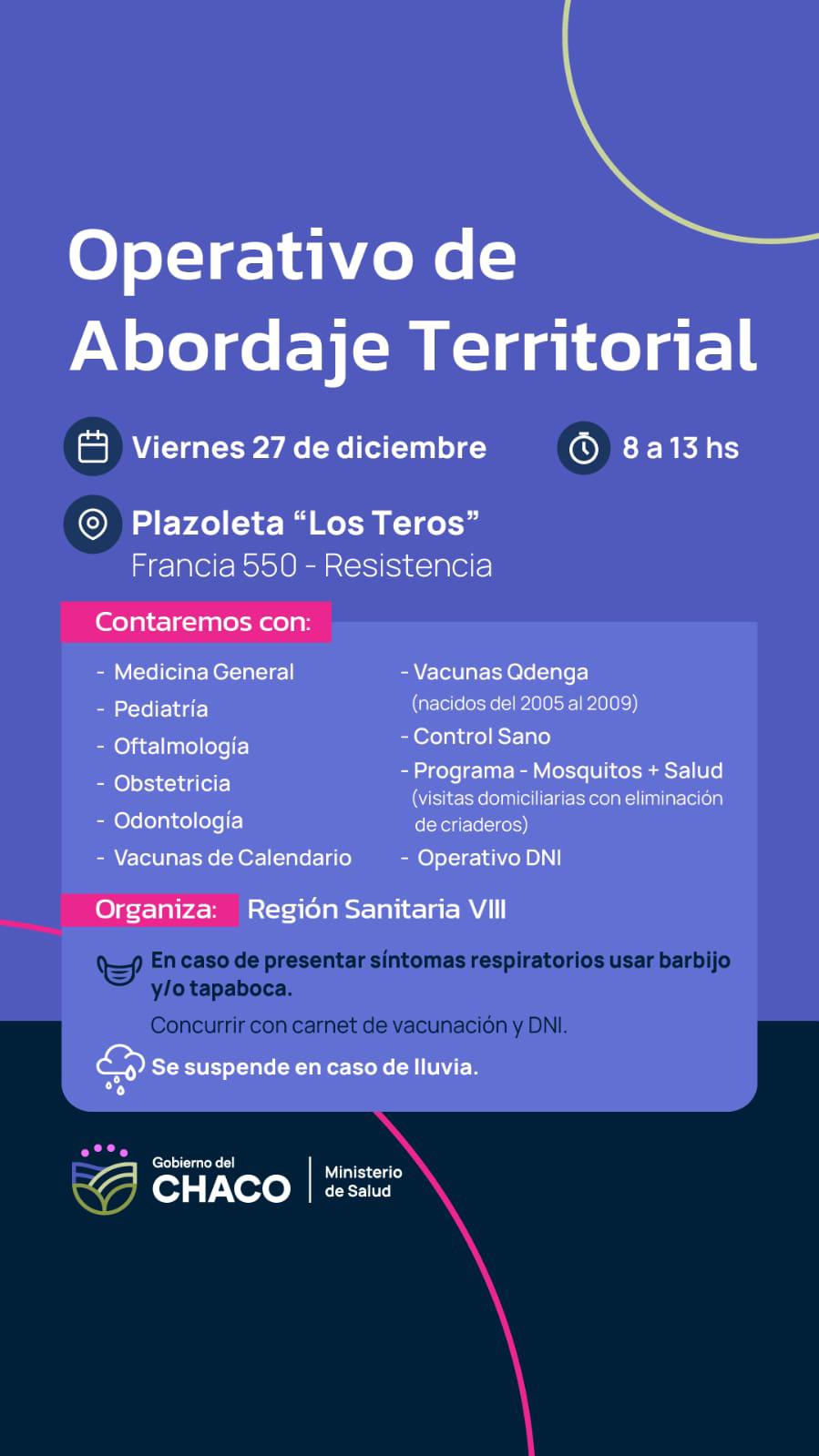 RESISTENCIA: ABORDAJE TERRITORIAL EN LA PLAZOLETA “LOS TEROS”