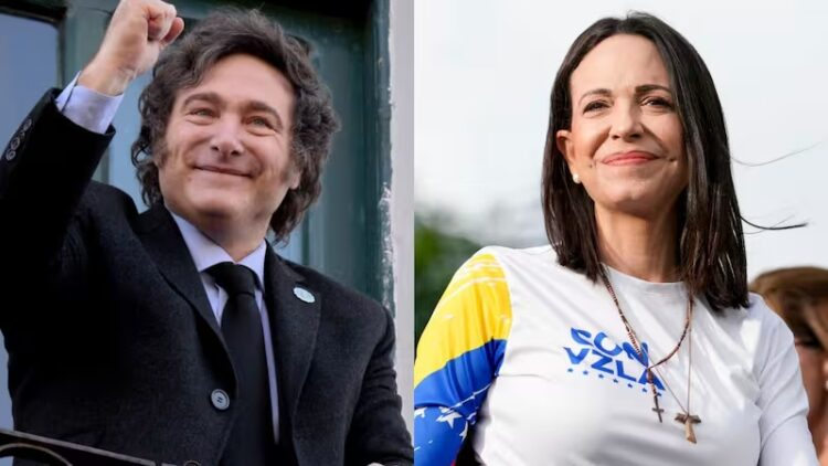 MILEI ACOMPAÑARÁ A CORINA MACHADO EN LA CEREMONIA DEL PREMIO NOBEL DE LA PAZ